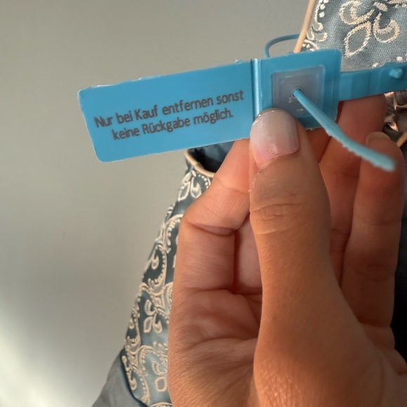 NWT Alte Liebe Oktoberfest Bavarian Dirndl Dress German Silver Blue Size 8 - Picture 5 of 16